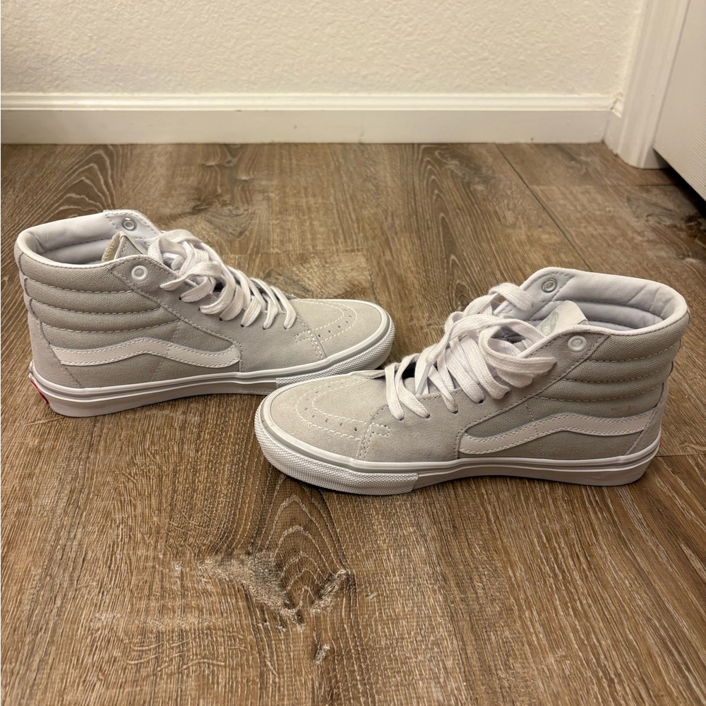 Vans Kids High-Top Light Gray Sneakers